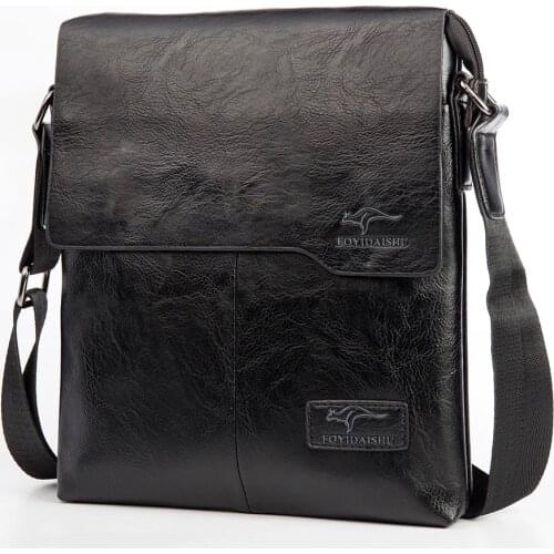 Vintage mens shoulder bags brand crossbody bags for man designer male pu leather messenger bags big capacity handbags fashion