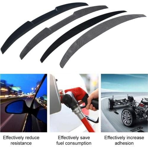 Universal Car Trunk Spoiler Lip Carbon Fiber Decoration Car Styling Trunk Spoiler Wing Car Modified Sports Tail With Adhesiv