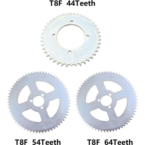 T8F 44Teeth 54Teeth 64 Teeth Rear Motorcycle Sprocket Plate For 47cc 49cc Pocket Bike Mini Motor Quad ATV