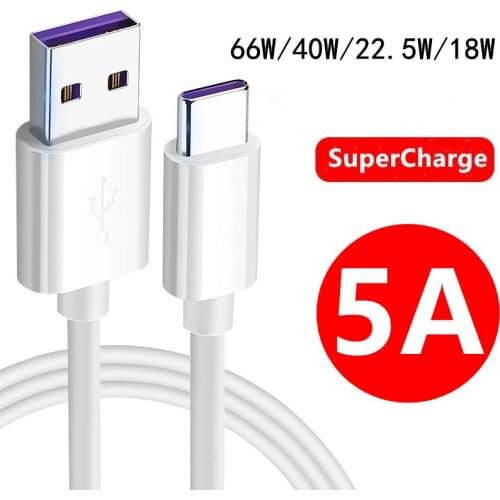 5A For Huawei Phone Charger Max 65W 40W 22.5W 18W USB Fast Charging Type C Cable For Huawei P40 Pro P30 P20 lite Mate 40 Pro 30