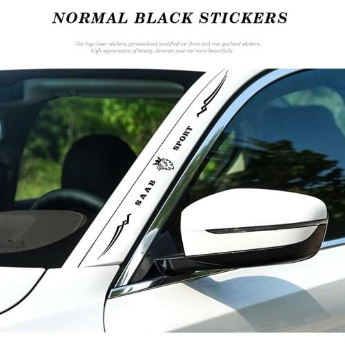 1PCS Car Reflective Body Badge Stickers Auto Side Windscreen Decals For SAAB 9-3 9-5 900 9000 Scania Sedans Wagon Convertible
