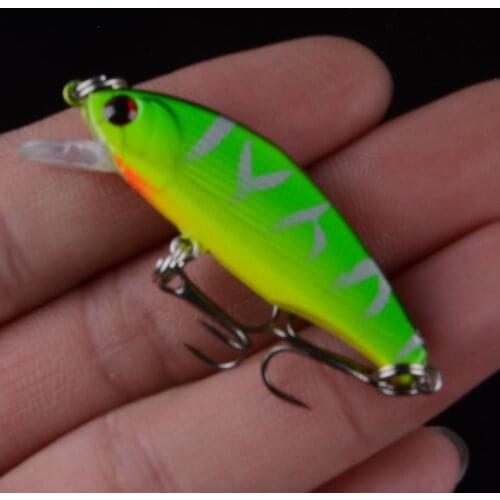 1 Pcs Wobblers Jerkbait 5 Colors 55mm 3.4g Hard Bait Minnow Crank Fishing lures Crankbait Bass Fresh Salt water #8 Sharp Hooks