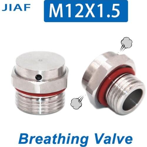 1PCS 304 Stainless Steel Waterproof Air Vent Valve M12*1.5 Screw In Protective Vent Plug 12mm E-PTFE Metal Breather Vent Valve