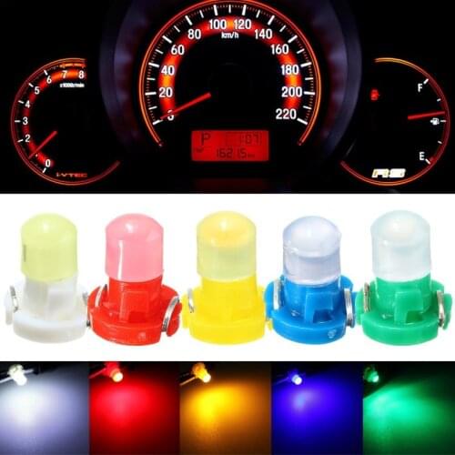 10pcs/lot T3 LED Light Bulb Cluster Gauges Dashboard White/Yellow/Blue/Red/Green instruments Panel Climate Base Lamp Light