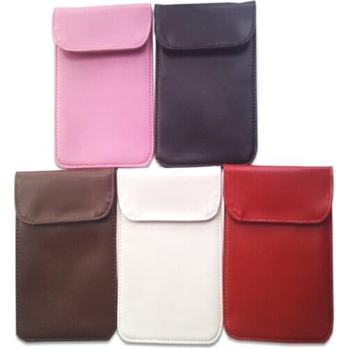 5pcs/lot 5.3 inch PU Leather Anti-Radiation RF Signal Blocker Shield Case Bag Pouch for iPhone Samsung GPS
