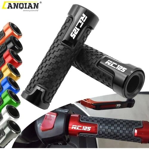 7/8" 22mm Motorcycle Parts CNC Aluminum Rubber Handlebar Grips Hand Bar Grip For RC125 RC 125 2011 2012 2013 2014 2015 2016 2017