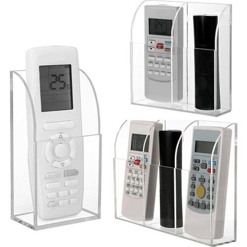 Acrylic TV Air Conditioner Remote Control Holder 1-3 Case Wall Mount Storage Box for Home SCIE999