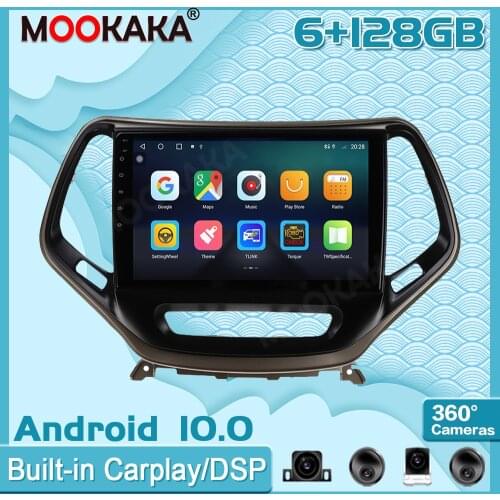 Android 10 360 HD 6+128G For JEEP Cheroki 2014-2018 Auto Surround View Camera Car Multimedia Player Stereo Radio GPS Navigtion