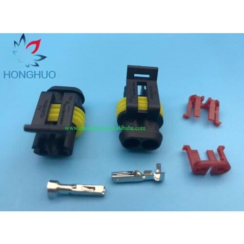 Free shipping 10 pcs auto tyco fog light modified waterproof wire harness cable male connector 282080-1