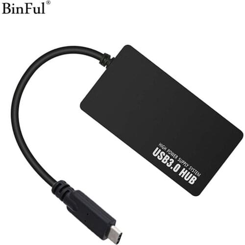 BinFul USB C HUB 4 Port USB 3.0 HUB with DC USB Power Port High speed Type C Splitter For Laptop Notebook accessories USB-C 3.1