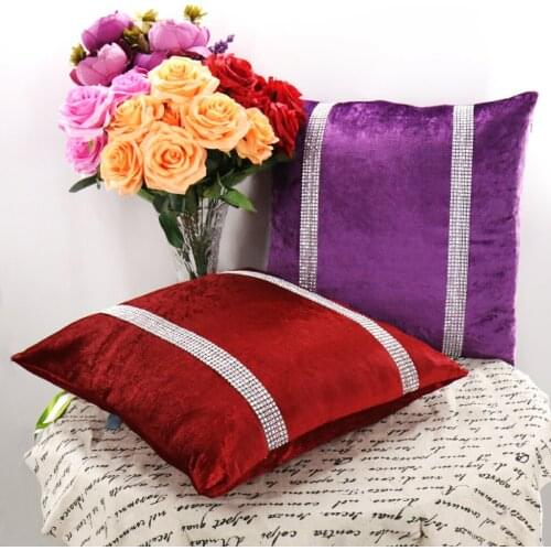 45X45cm Flannel Fabric Diamond Pillow Cover Cushion Cover Shining Home Decor Pillow Decorative Throw Pillows Pillow Case