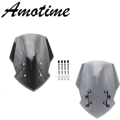 For Yamaha MT07 2018 2019 Motorcycle Windscreen Windshield Deflector MT 07 FZ 07 FZ07 Shield Screen With Bracket