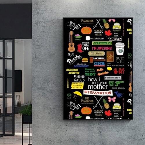 Canvas Painting How I Met Your Mother Poster and Prints HD Printed Quadro Wall Art Picture for Living Room Home Decor Cuadros