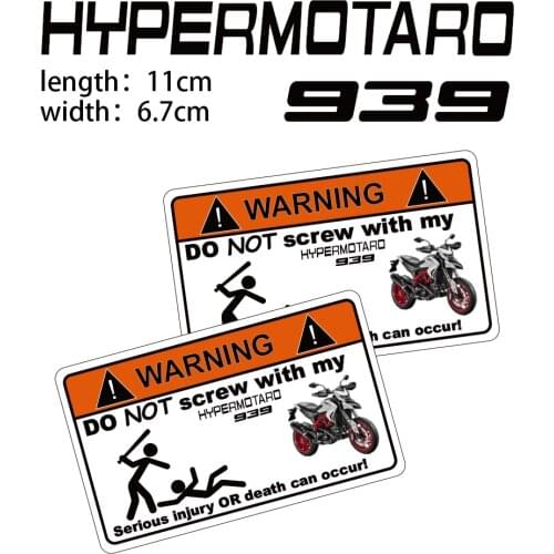 KODASKIN 2 Pieces Do Not Screw Warning Sticker Decal for DUCATI hypermotaro 939