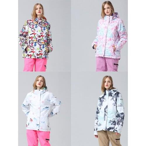 SEARIPE Women Ski Jacket Pant Snowboard Suit Windproof Waterproof Outdoor Sport Warm Clothing Trouser Winter Female Suit Set