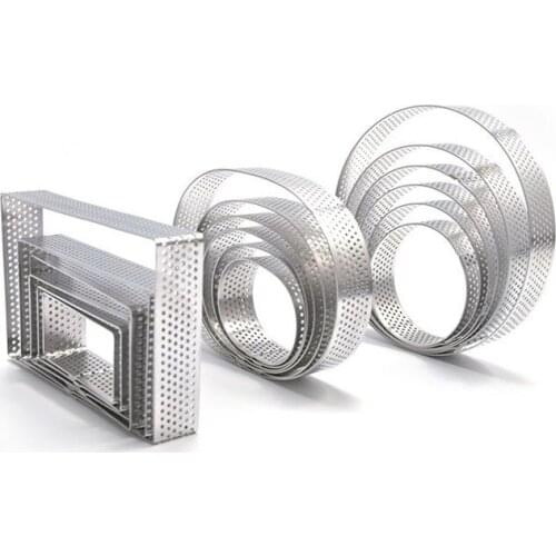 Stainless steel Round square oval baking tool with hole cake mold mousse cheese tower ring cake ring baking tools for cakes