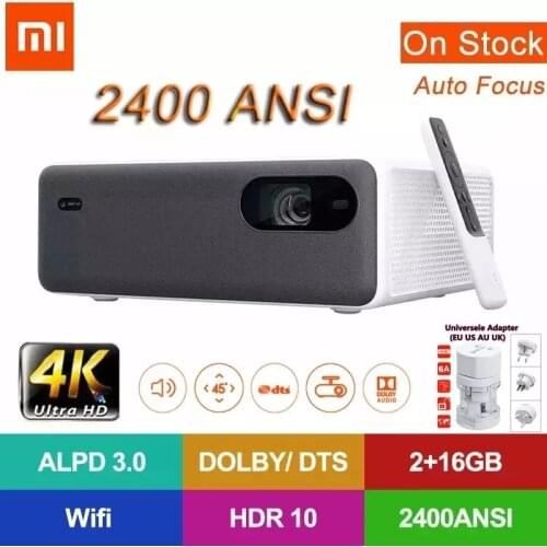 XIAOMI Mijia ALPD3.0 Laser Projector 2400ANSI Lumens 4k Max 150 Inch Screen Wifi Bluetooth-compatible 10W Speaker Home Theater