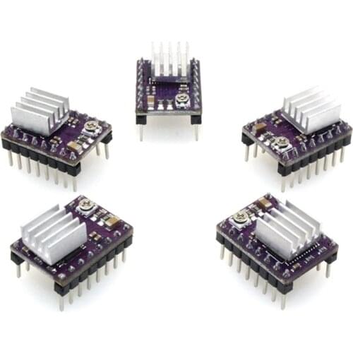 1Set Motor Driver Modules DRV8825 Stepper with Heat Sink for 3D Printer Rrerap Ramps 1.4 A4988 StepStick