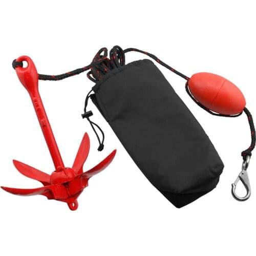 Marine Anchor, Grapnel Anchor Kit for Kayaks, Canoes Paddle Boards (3.3 lbs)