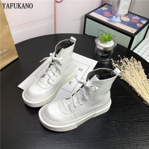 Retro Platform Casual Big Head Shoes Korean White Shoes Short Boots Handmade Comfort Martin Boots Literary Mori Girl Ankle Boots