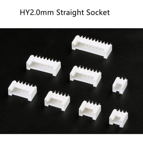 HY2.0mm Connector Female Straight Needle Socket With Lock 2/3/4/5/6/7/8/10P