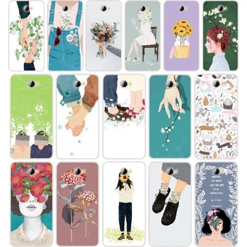 84AA Art Flower Silicone TPU Cover Phone Case On Case For Huawei Y3 II Y5 II Nova 5T GR3 P40 Lite E Case Soft