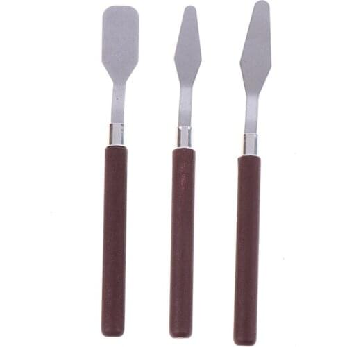 3pcs/set Oil Painting Scraper Of Acrylic Gouache Oil Paint Color Palette Tool