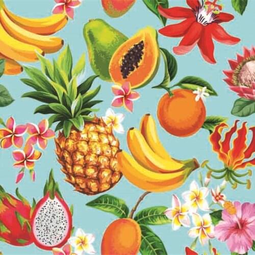 145cm*100cm Spandex swimsuit fabric for dress elegant fruit pattern custom printing thin shirt sewing fabric