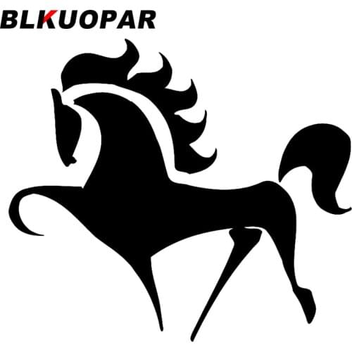 BLKUOPAR for Horse Decals Vinyl Car Stickers Laptop JDM Accessoires Waterproof Campervan Refrigerator Sunscreen Funny Decoration