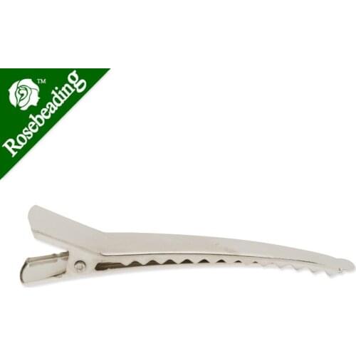 8x60mm Imitation Rhodium Plated clip,duck clip,hair clip,lead and nickle free,sold 50pcs/lot-C3415