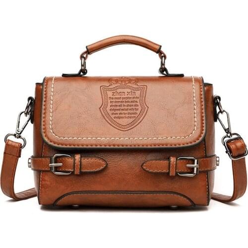 Totes Bags Women Small Handbags Solid Color High Quality PU Leather Ladies Shoulder Bags Vintage Wide Strap Female Messenger Bag