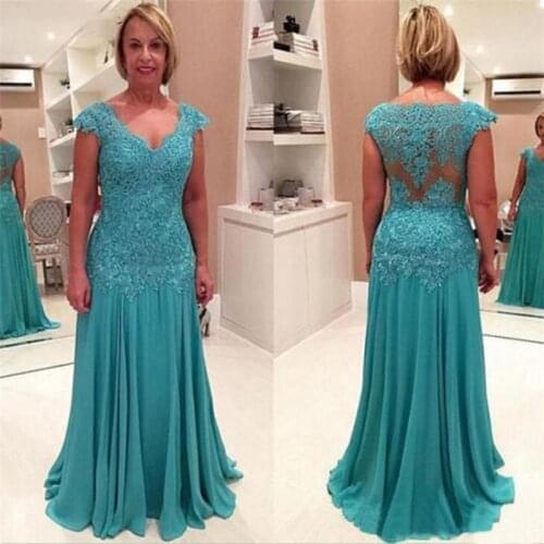 Plus Size Lace Mother of the Bride Dresses for Weddings A Line Prom Evening Groom Godmother Dresses