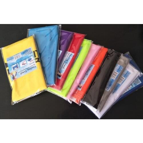 10Pcs Mixed Color Cool Towel Sport Ice Towel Relief 85*35cm Summer Cold Cooler Towel Reusable