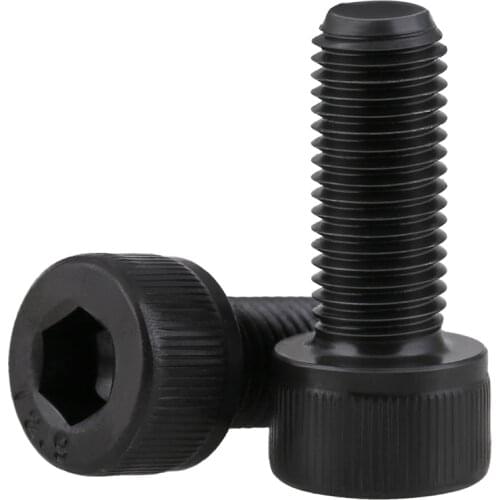 30PCS/LOT DIN912 12.9Degree M4 M5*30/35-100mm Cable Steel Fully Threaded Black Hex Socket Cap Head Screw Bolt Fastener Set