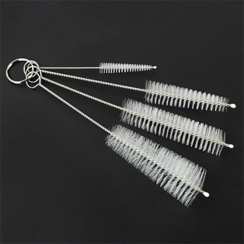 4pcs Nylon Straw Brush Cleaner Bottle Tube Pipe Cleaning Brush for Drinking Straws Glasses Household Cleaning Tools Accessories