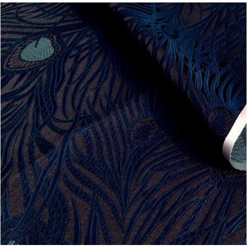 75cm*100cm Brocade cloth fabrics costume doll dress fabric clothing apparel brocade - black Great Peacock wedding dress fabric