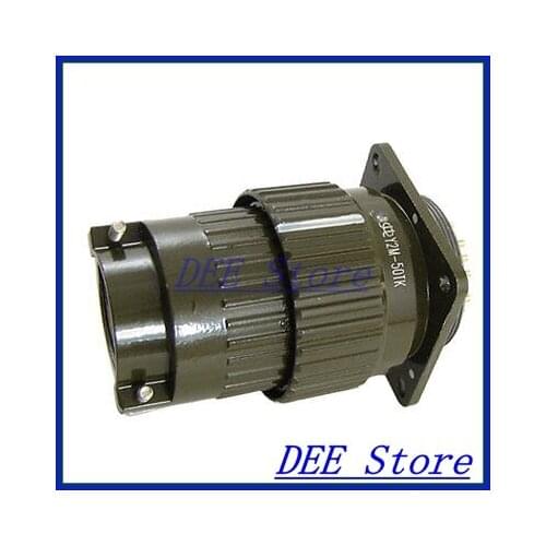 Army Green Metal Y2M-50TK 50-Pin Aviation Connector New
