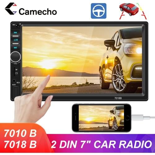Camecho 2din Car Radio 7" HD MP5 Touch Android Mirrorlink Car Multimedia Player Buletooth USB Autoradio for Universal Car Stereo