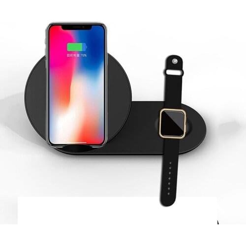 2 in1 QI Wireless Charger Stand Fast wirelss charging for Samsung Gear S2 S3 S4 Note 8 9 Galaxy S8 S9 S10 Watch Charger