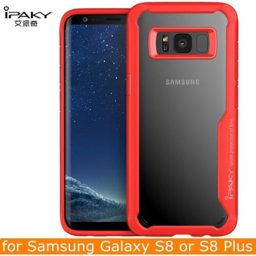 For Samsung S8 Plus Case iPaky Note 9 Silicone Acrylic Hybrid Shockproof Transparent S9 S10 Case for Samsung Galaxy S10 Case