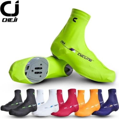 CHEJI Sports Outdoor Zippered Overshoes Cycling Bike Shoe Covers Windproof Bicycle Protective Shoes Sleeves