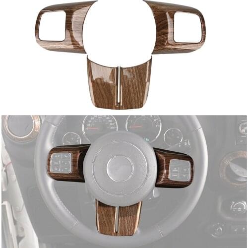 Wood Steering Wheel Cover 2011-2018 for Jeep JK Wrangler Unlimited Compass Patriot