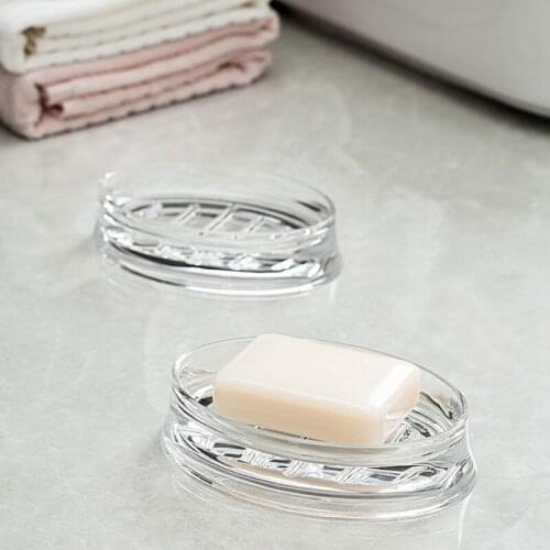 Bathroom Soap Holder Kitchen Soap Box Soap Dish Nordic Crystal Soap Tray Without Cover Transparent Acrylic Handmade Soap Dish