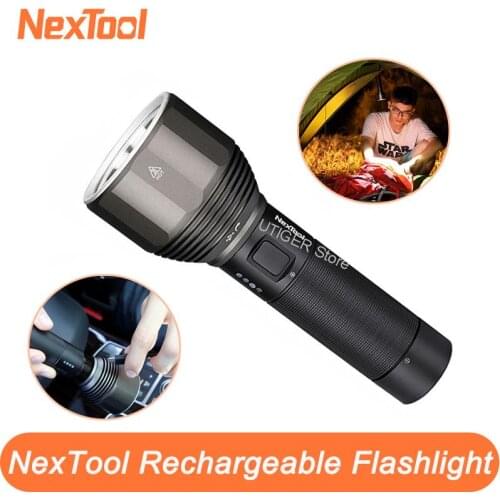 Xiaomi NexTool Rechargeable Flashlight 2000lm 380m 5 Modes IPX7 Waterproof LED light Type-C Seaching Torch for Camping