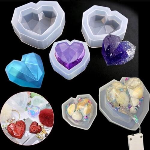 New 1PC Heart Shaped Jewelry Tool Jewelry Mold UV Epoxy Resin Silicone Molds For Making Jewelry