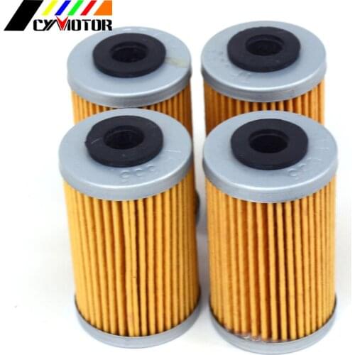 Motorcycle 4pcs Engine Oil Filter Machine Filter For KTM EXC SX MXC XCW SMR SX XC EXE 400 450 520 525 540 560 620 625 640 690