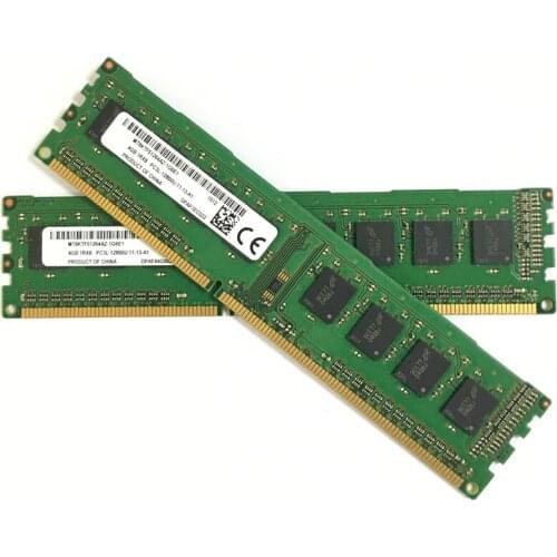 Micron chipset Dual-channel 4G 4GB PC3L 1600MHZ Desktop RAM Desktop memory 4GB 1Rx8 PC3L-12800U DDR3 1600 MHZ