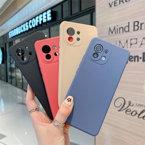 Original Xiaomi 8 9 SE Soft Liquid Silicone Candy Color Phone Case for Mi 10 11 Ultra CC9 Pro Colorful Protective Funda Cover