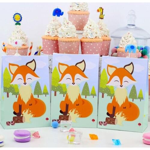 Favor Box For Kids Birthday Party 5pcs Donut Mermaid Farm Animal Swan Space Candy Gift Bags Jungle Safari Treat Box Baby Shower