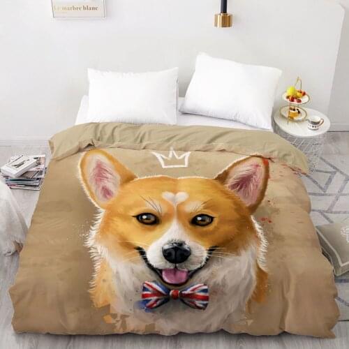 1 Pcs 3D Printed Cartoon Cute Dog Duvet Cover 240x220 King Size Printing NO Pillowcases And NO Sheets Home Textiles Comforter